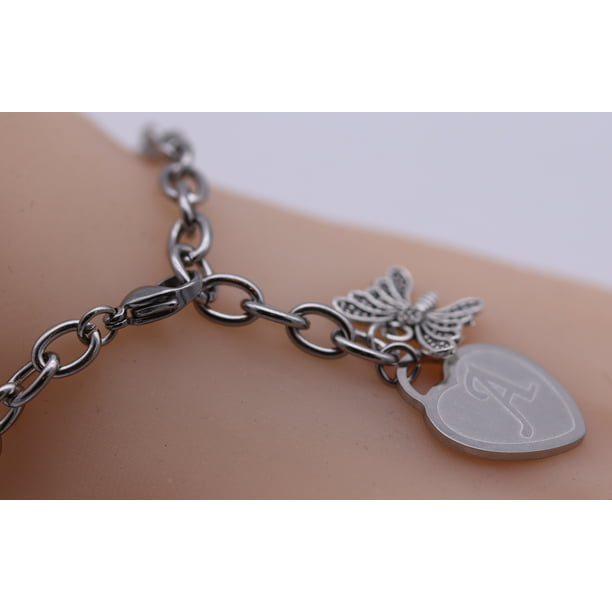 Pulsera Aaa Cz Butterfly 925 Silver Snake Basic Charms Para 